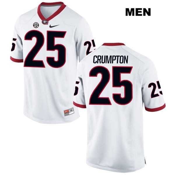 Georgia Bulldogs Men's Ahkil Crumpton #25 NCAA Authentic White Nike Stitched College Football Jersey DAW1756AX